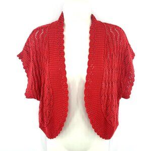 NY COLLECTION RUST COLOR SHRUG CARDI SWEATER - XL